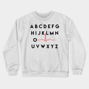 PQRST Wave - Nursing Alphabet Crewneck Sweatshirt